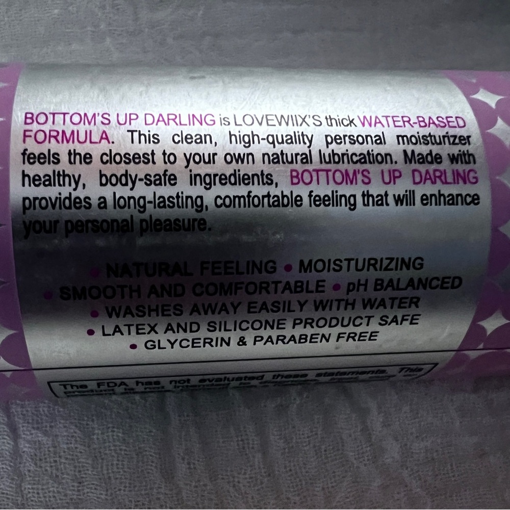 (3) LOVEWINX bottoms up darling thick water based personal moisturizer 4.2oz. - Picture 2 of 7